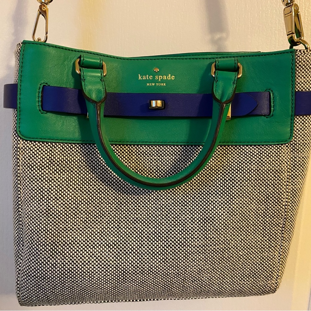 Kate Spade leather trim tote bag